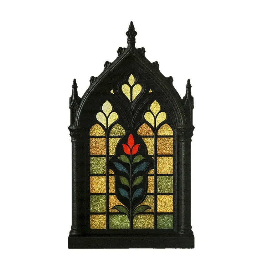 Solid wood Gothic style wall mounted storage rack or door frame decoration in one of three colour finishes.