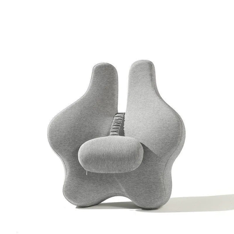 Memory foam car lumbar support cushion in solid colours showing 50x47x9cm dimensions