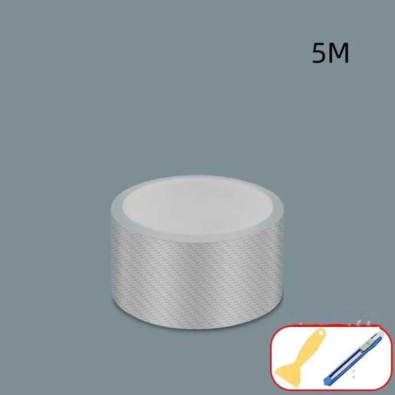 Carbon fibre automotive protection strip roll for car door edges and thresholds