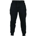 Men's solid colour drawstring waist fleece sweatpants in loose fit casual style