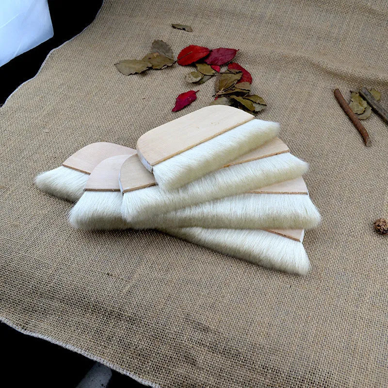 Wool art mounting paste board and brush set for shading in pictured colour
