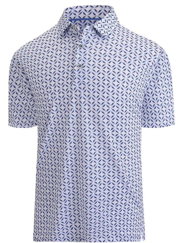Men's grey short sleeve T-shirt with 3D graphic print and silver zipper decoration on the chest.