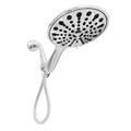Chrome electroplated portable handheld shower head with six function dial
