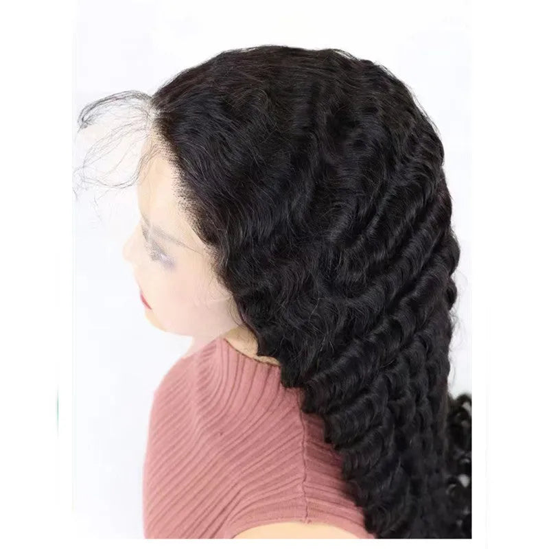 Solid colour half-lace front human hair wig displayed at 26-inch length