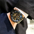 Men's automatic mechanical casual watch with a 12mm thick case in various colour finishes.