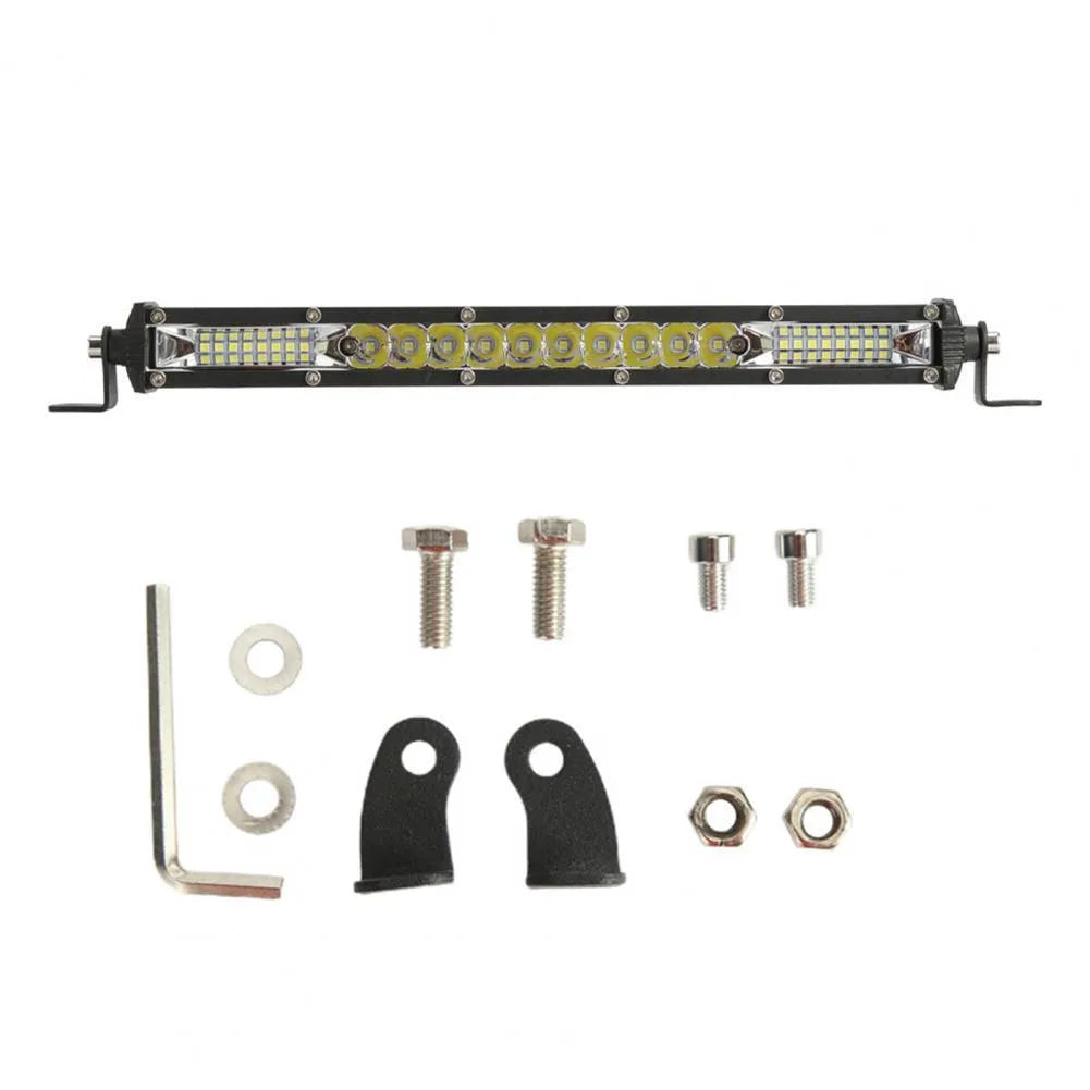 Ultra-thin aluminium LED light bar for vehicle auxiliary lighting with white housing