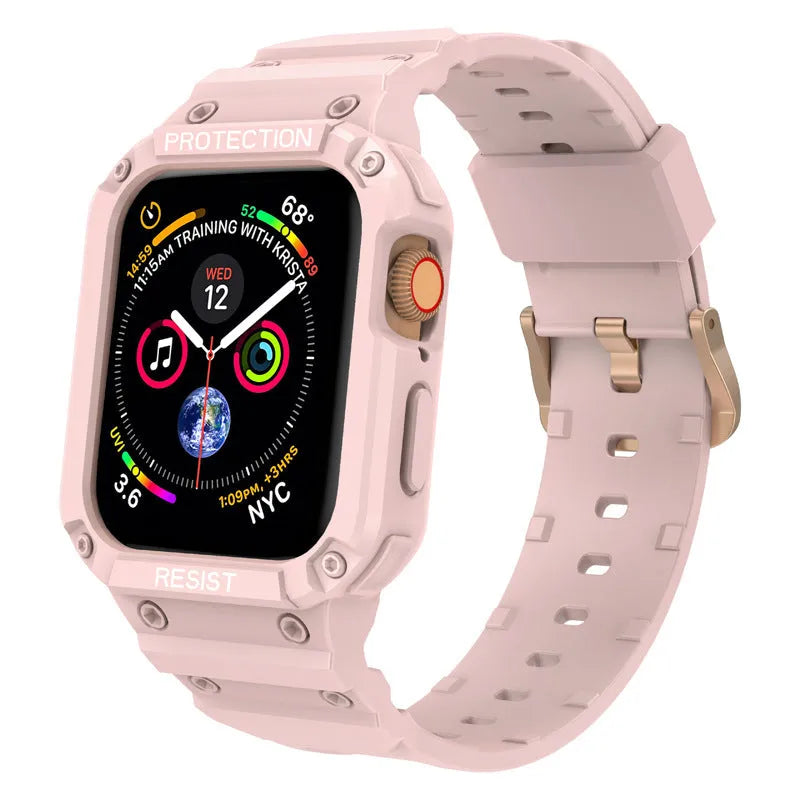 Soft sport TPU strap for Apple Watch Series 8 in multiple colours with 38mm and 42mm size options.