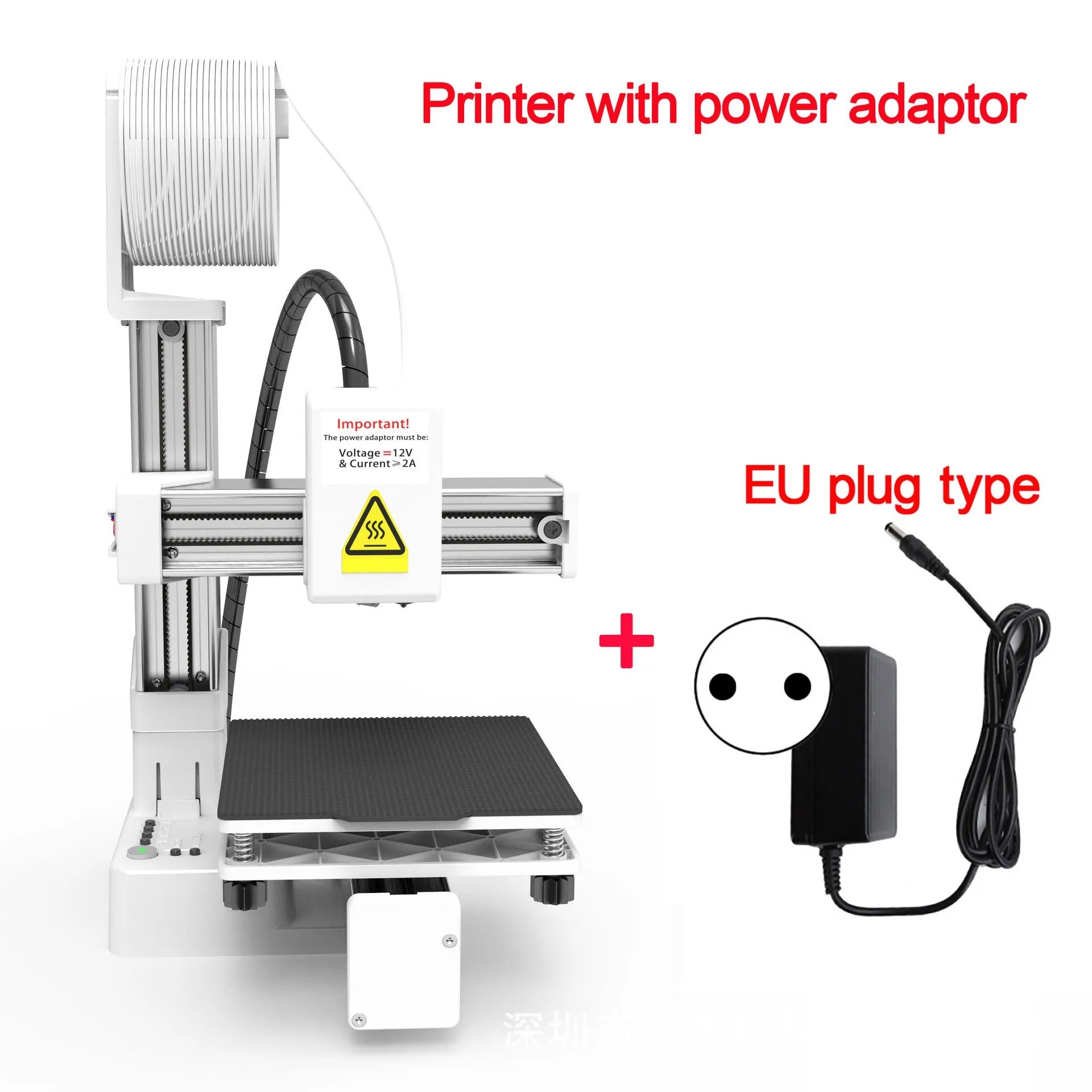 White EasyThreed K10 desktop 3D printer with 175mm build volume for TPU and PLA filaments