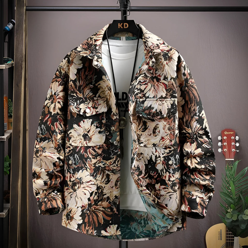 Casual lapel shirt coat with long sleeves and straight hem in various colour options