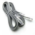 Silver grey 2 metre CAT6 network cable with RJ45 connectors
