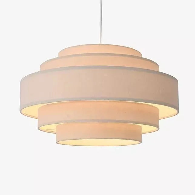 Beige 50cm fabric chandelier ceiling light Southeast Asian style for home dining bedroom