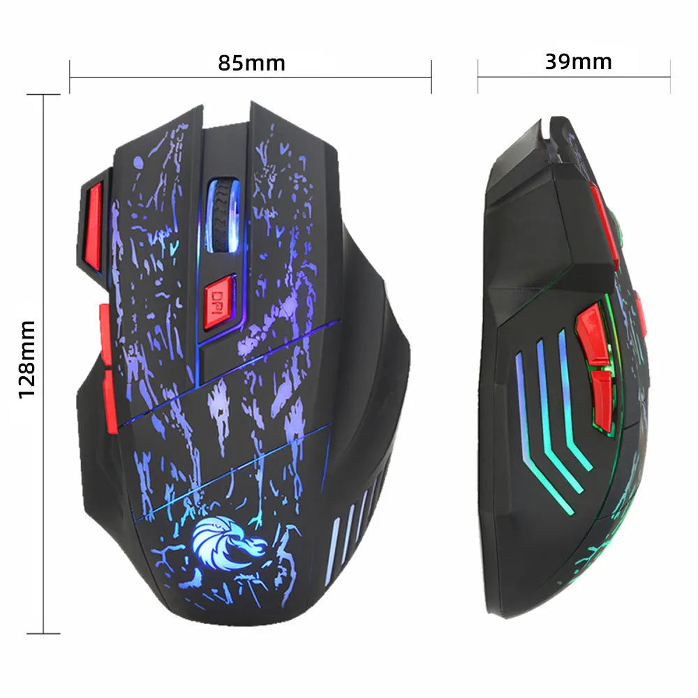 H300BK coloured gaming mouse with colourful luminous lighting and 1.5 metre USB cable