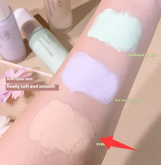 Silky clear brightening makeup primer in universal formula with 01, 02, 03 shade options