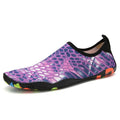 Beach wading shoes in blue with quick-dry Lycra uppers and EVA soles for water activities