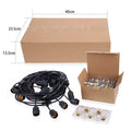 Black LED fairy light decoration string with EU plug for indoor and outdoor lighting