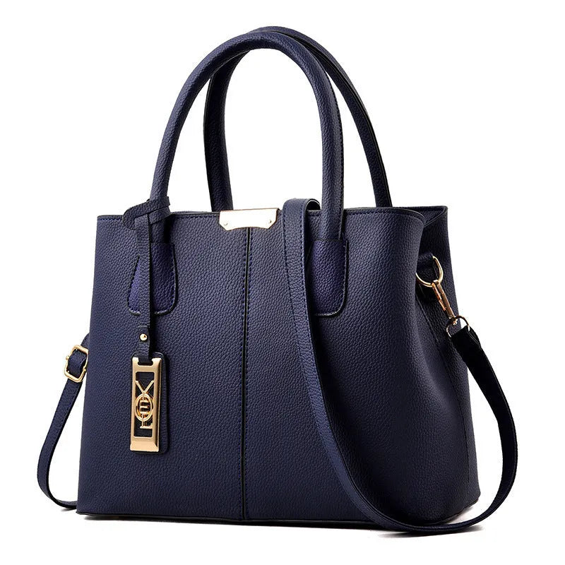 Soft PU leather women's large capacity square shoulder bag with adjustable strap