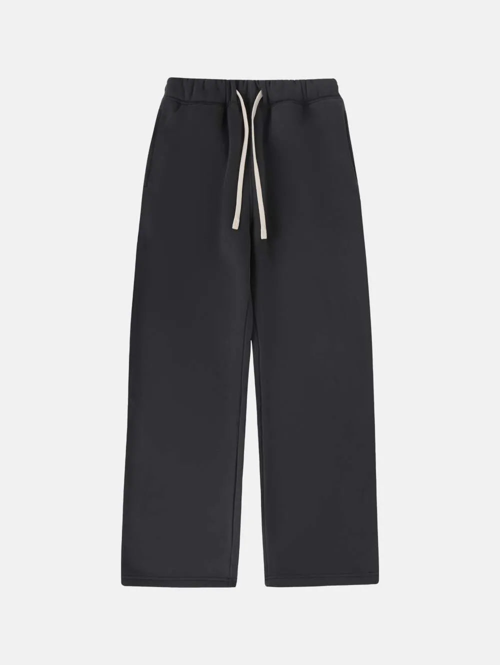 Men's fleece-lined sweatpants loose fit with elastic drawstring waist