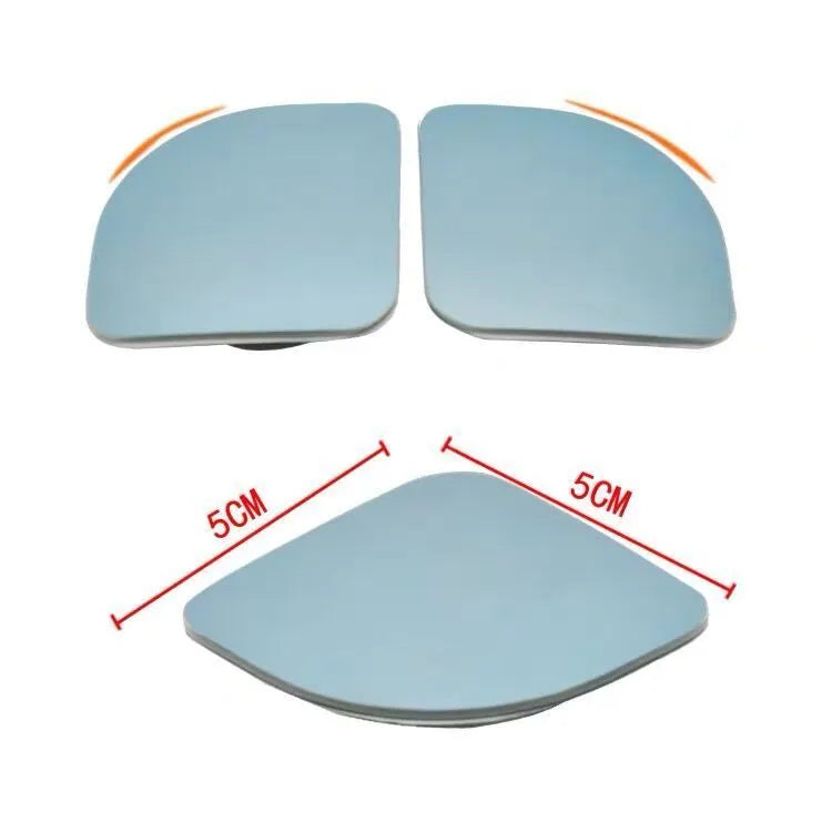 White circular car rearview mirror with 360-degree adjustment for blind spot coverage