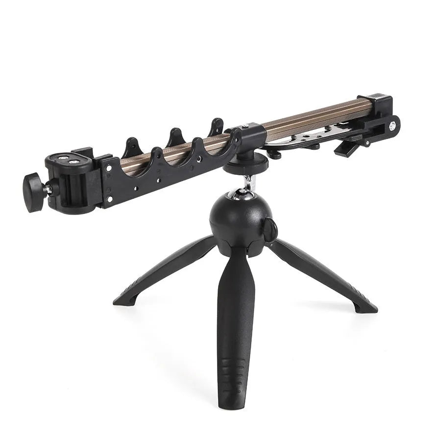 Aluminium ice fishing rod holder bracket with triangle tripod base for small fishing rods