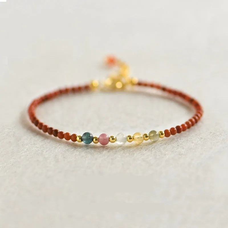 Women's freshwater pearl bracelet with geometric crystal beads in multiple style options