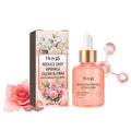 30ml rose essential oil bottle with dropper for facial skincare treatment in compact packaging