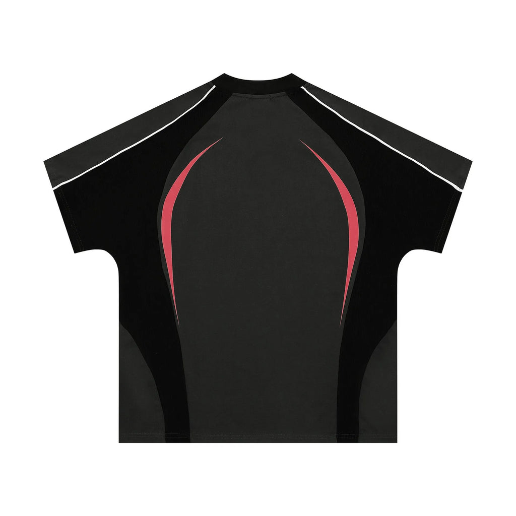 Men's loose t-shirt with colour matching letters print in black or apricot colours
