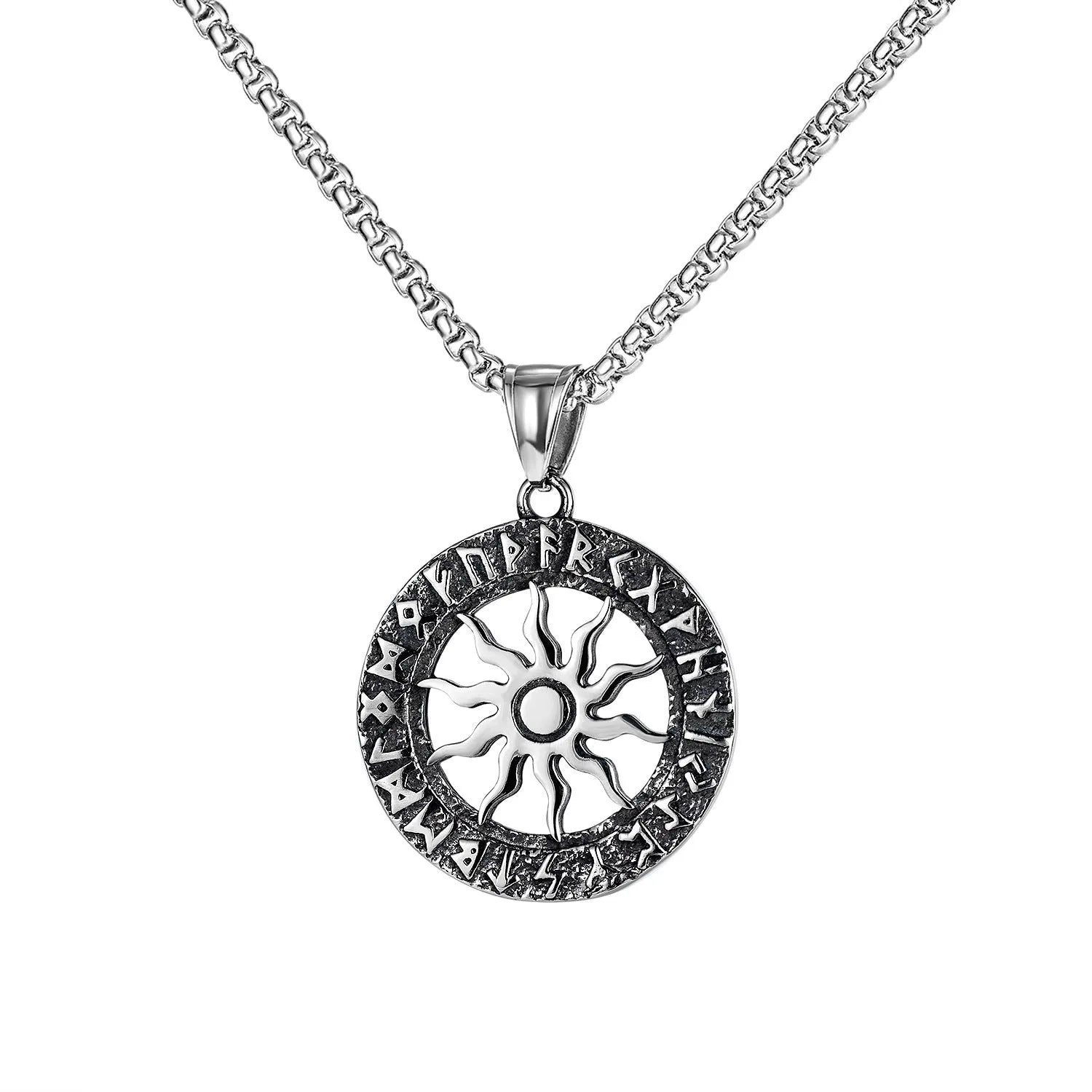 Men's silver skull pendant necklace with stainless steel chain in six sports style designs