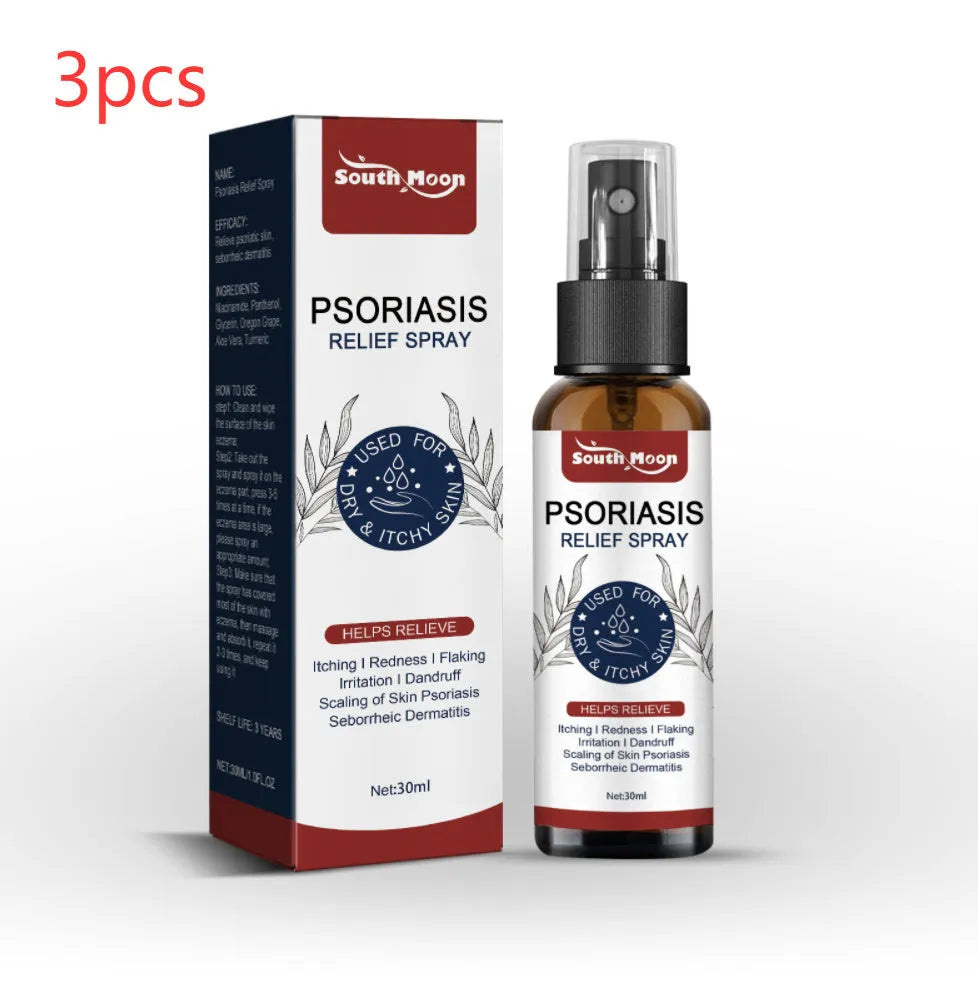 30ml bottle of hydrating body care spray with a spray nozzle, for dry skin relief.