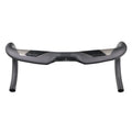 Wei Bike matt carbon fibre bent drop handlebar for road bikes showing ergonomic shape.