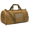 Men's khaki Oxford cloth sports handbag with an air pillow shoulder strap