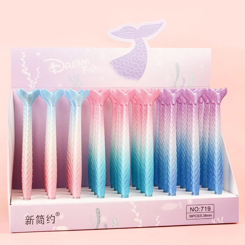 Mermaid pen with 0.38mm fine metal tip and plastic shell in random ink colour