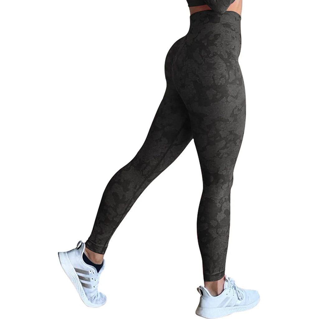 Women's push-up booty leggings in animal print patterns for gym and yoga workouts
