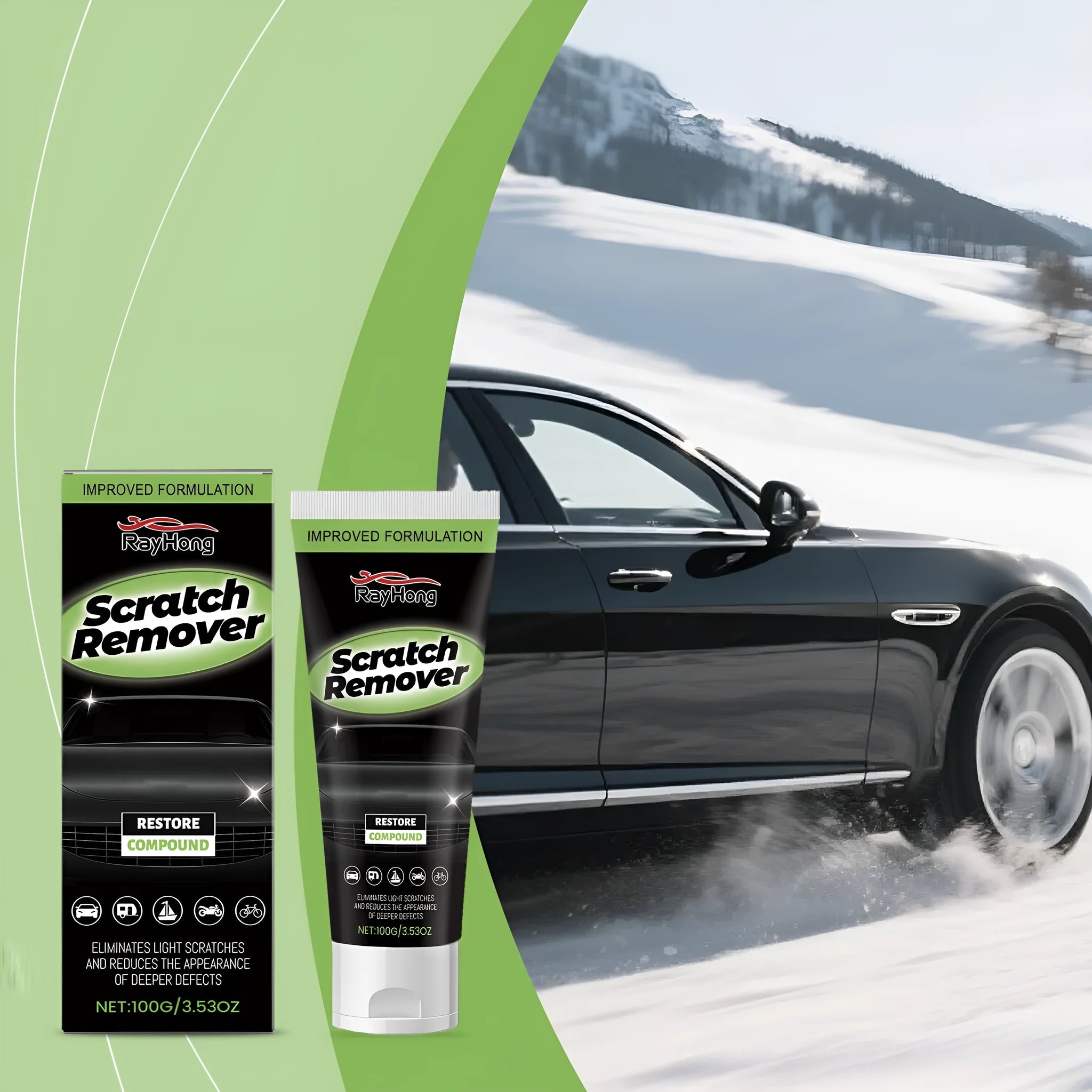 100g car paint scratch recovery cream tube for nano coating scratch polishing with calcium carbonate formula