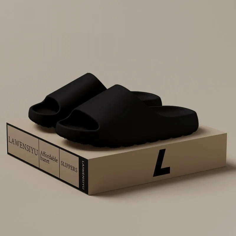 Women's thick sole beach slippers in EVA material available in multiple colours and sizes