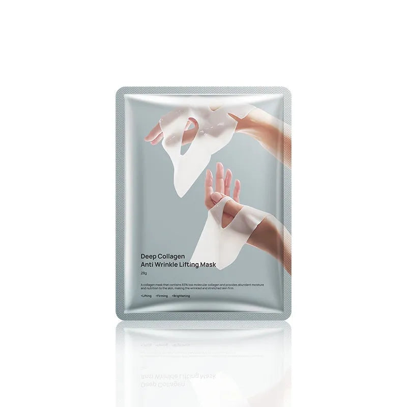 Collagen anti-wrinkle moisturising face mask with 28ml serum in single piece packaging