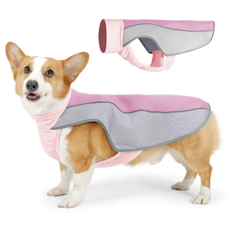 Polyester dog cooling vest for heatstroke prevention in summer with breathable fabric