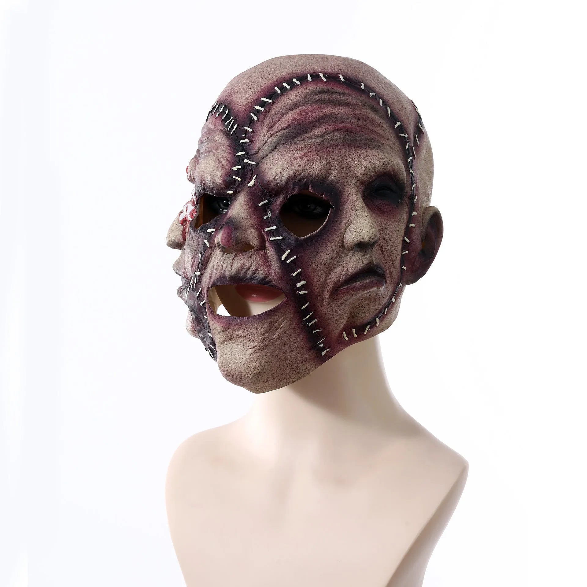 Three-sided Grimace horror latex mask for Halloween costume parties