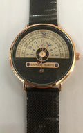 Men's gold and silver sports quartz wristwatch with 40mm dial and water resistance
