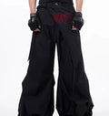 Boys' wide-leg pants in solid black or grey with refined Korean style design