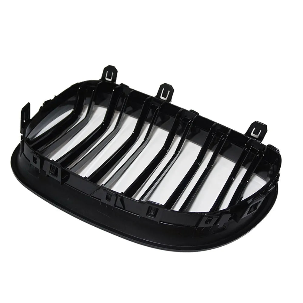 BMW 5-Series E60 E66 carbon fibre pattern front grille pair for 2004-2009 models