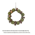 Decorative straw ball ring chew toy made from applewood for hamsters and small pets.