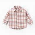 Boy's casual cotton lattice shirt in long sleeve design, available in multiple colours and sizes.