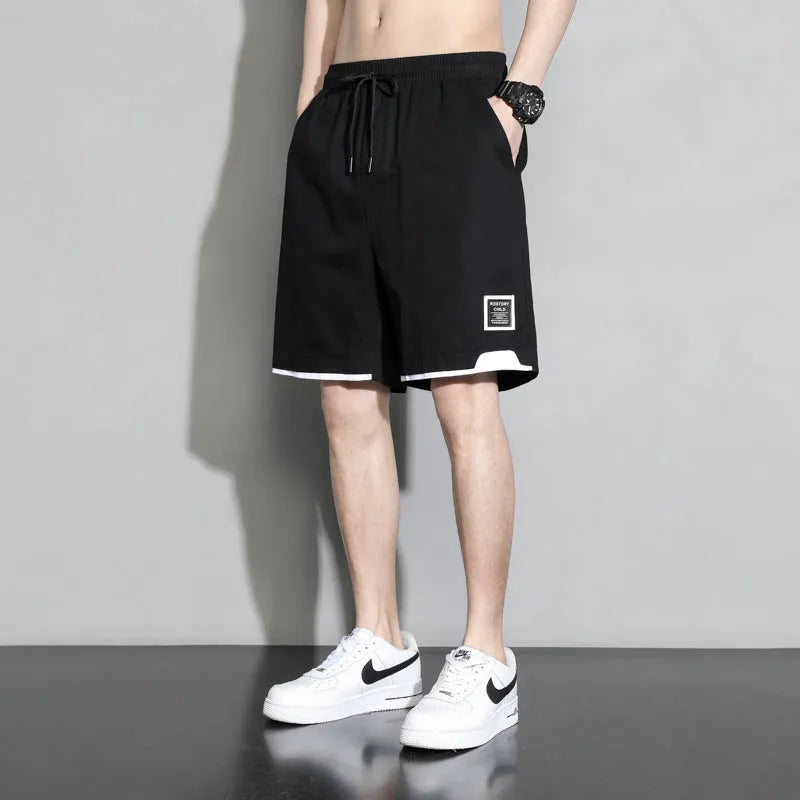 Cotton shorts for boys in black, khaki or white available in plus sizes up to 8XL
