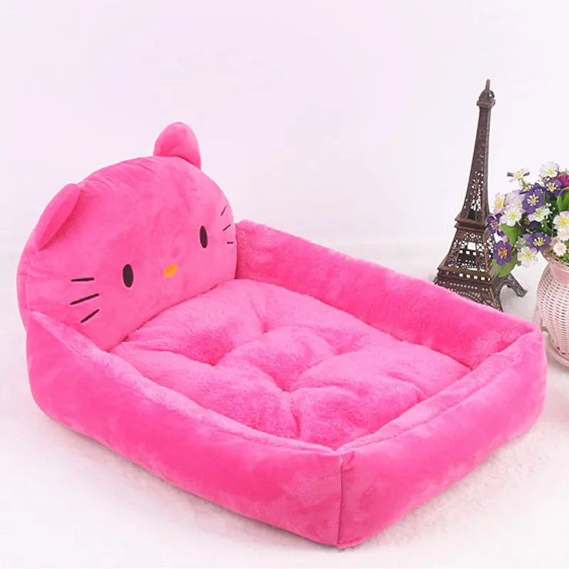 Cartoon-style washable pet bed sofa for small dogs and cats in multiple colours