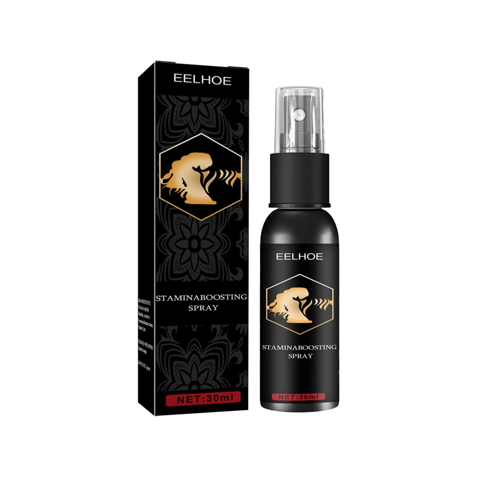 30ml bottle of men's treatment oil spray for hip moisturising and massage.