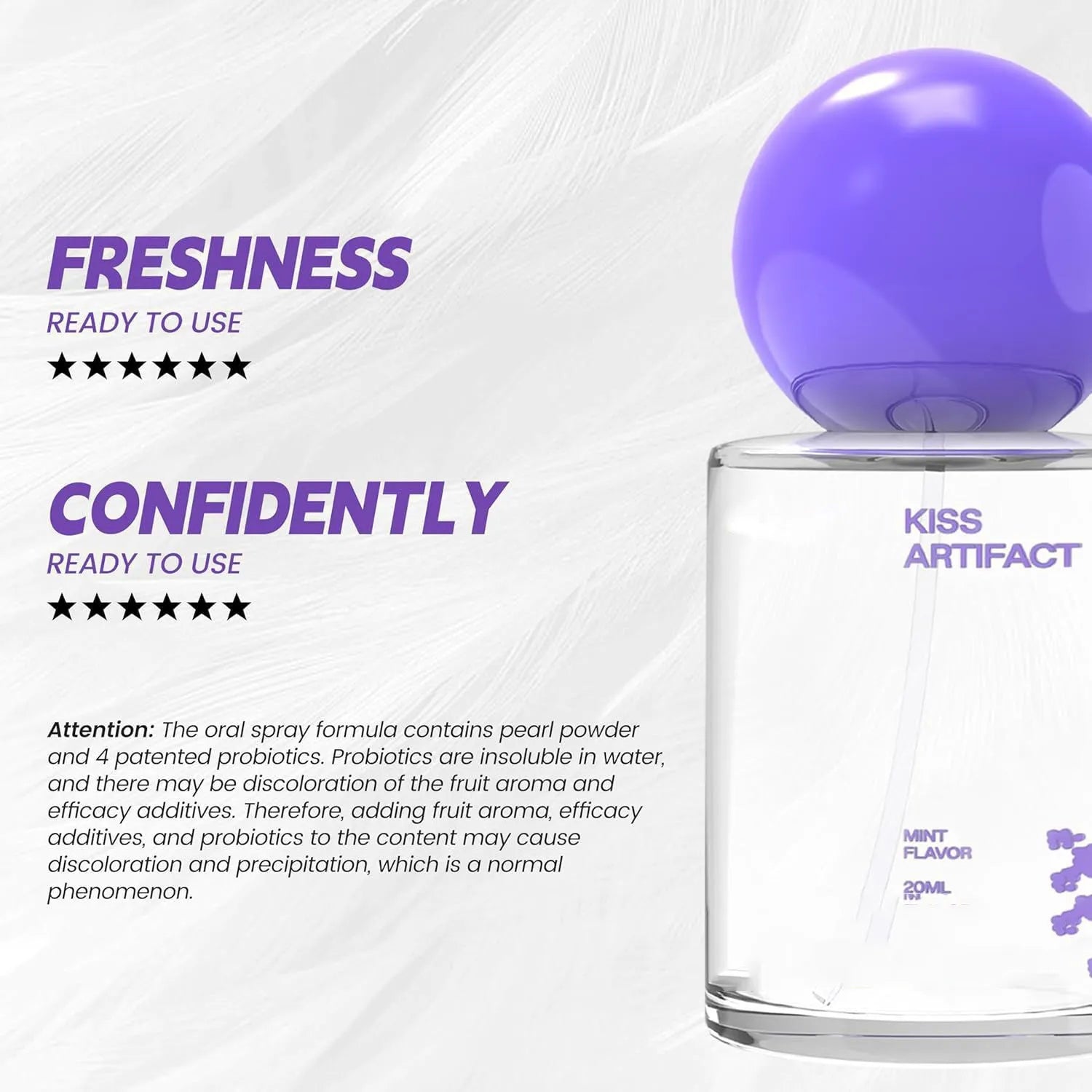 20ml portable probiotic oral spray with hydrating formula for mouth and throat care
