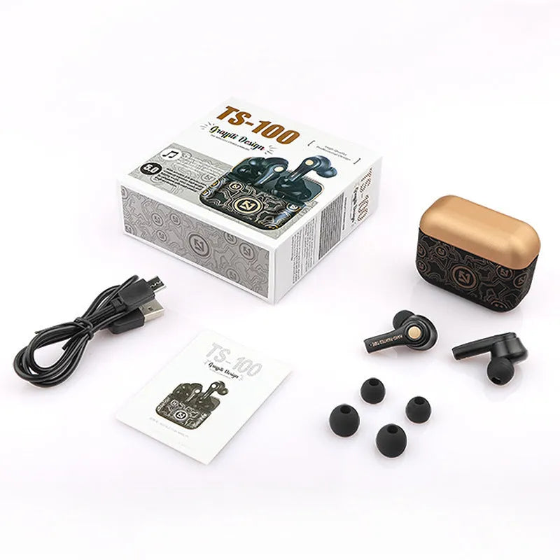 Wireless Bluetooth headset in black or white with over-ear design and Everblue 5.0 logo.