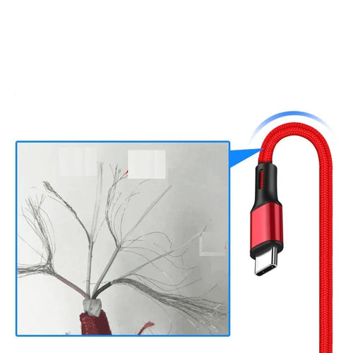 2 metre USB Type-C phone charging cable in multiple colour options