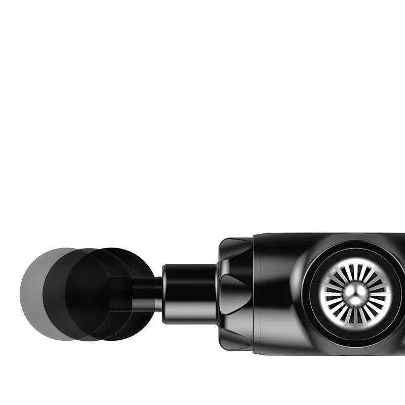 Black and white muscle relaxation massager with adjustable speed up to 3200rpm