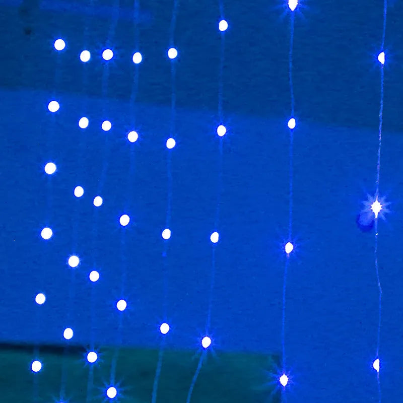 Copper curtain LED string lights with USB power supply for holiday decoration